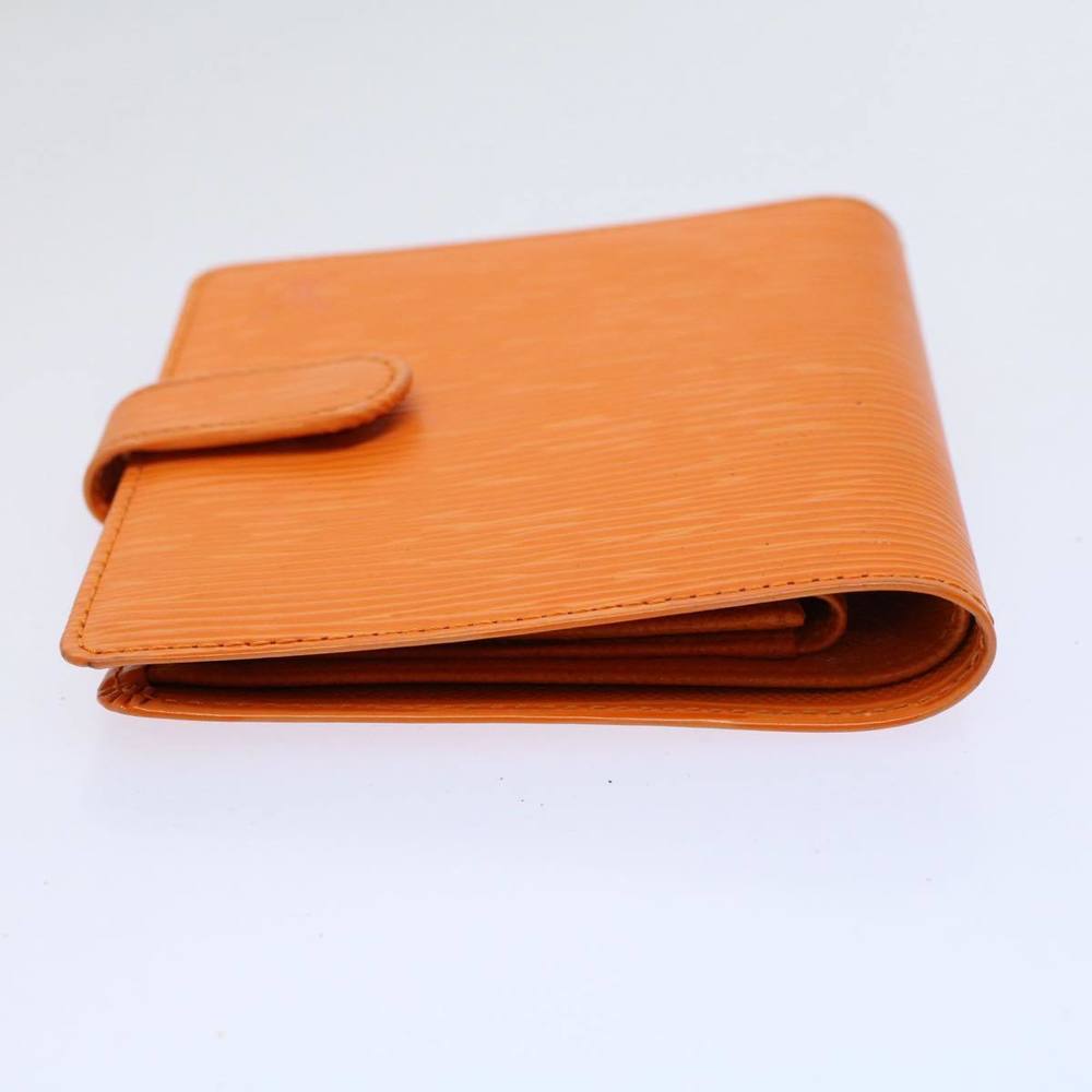 LOUIS VUITTON Epi Porte Billets Compact Bifold Wallet Mandarin M6355H Auth 58865 - Picture 5 of 16